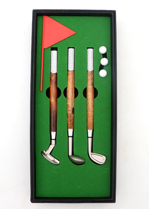 Hawaiian Koa Golf Club Pen Set of 3
