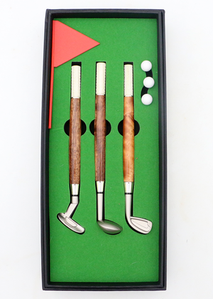 Hawaiian Koa Golf Club Pen Set of 3