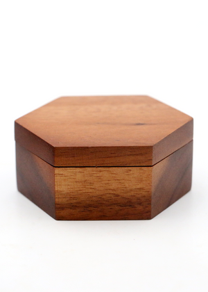 Koa Wood Hexagon Box - Small