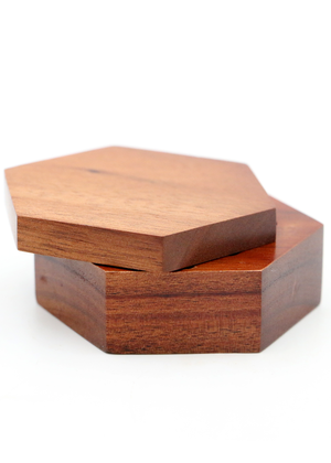 Koa Wood Hexagon Box - Small