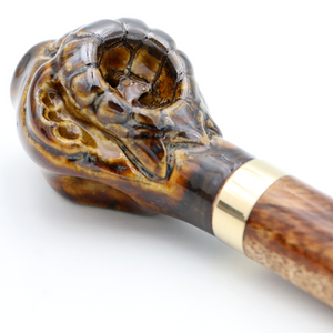 Koa Wood and Ceramic Honu Pipe