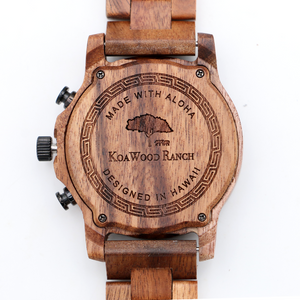 Mana Koa Houten Horloge - Blauw