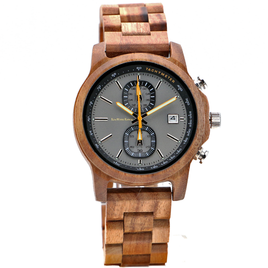 Mana Koa Wood Watch - Grey