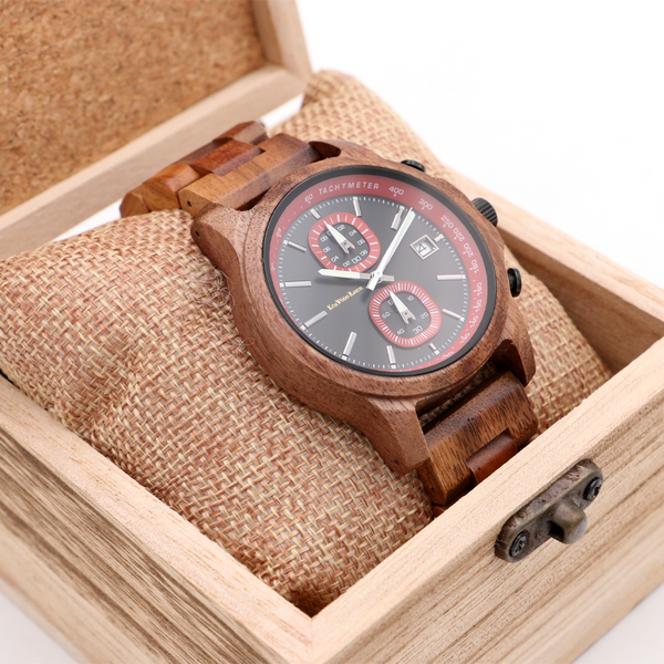 Mana Koa Wood Watch - Red