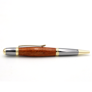 Hawaiian Koa Wood Gatsby Pen - Gold/ Platinum