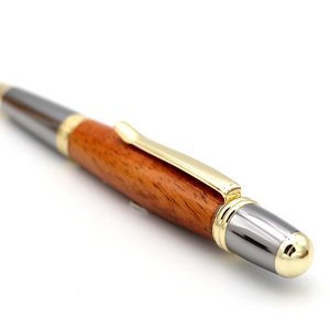 Hawaiian Koa Wood Gatsby Pen - Gold/ Platinum