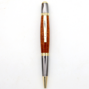 Hawaiian Koa Wood Gatsby Pen - Gold/ Platinum
