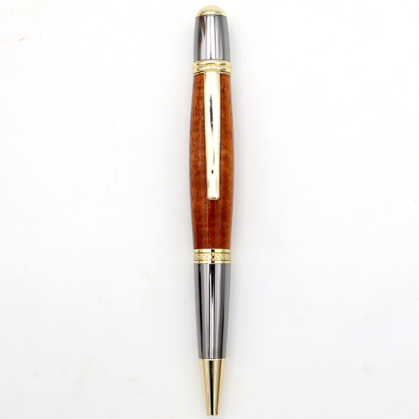 Hawaiian Koa Wood Gatsby Pen - Gold/Gun Metal