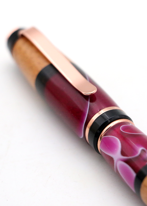 Hawaiian Koa and Lavender Resin Cigar Pen