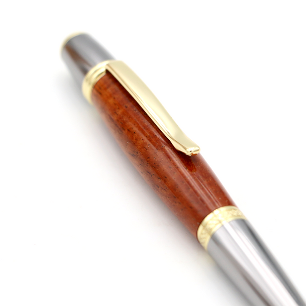 Hawaiian Koa Wood Gatsby Pen - Gold/Gun Metal