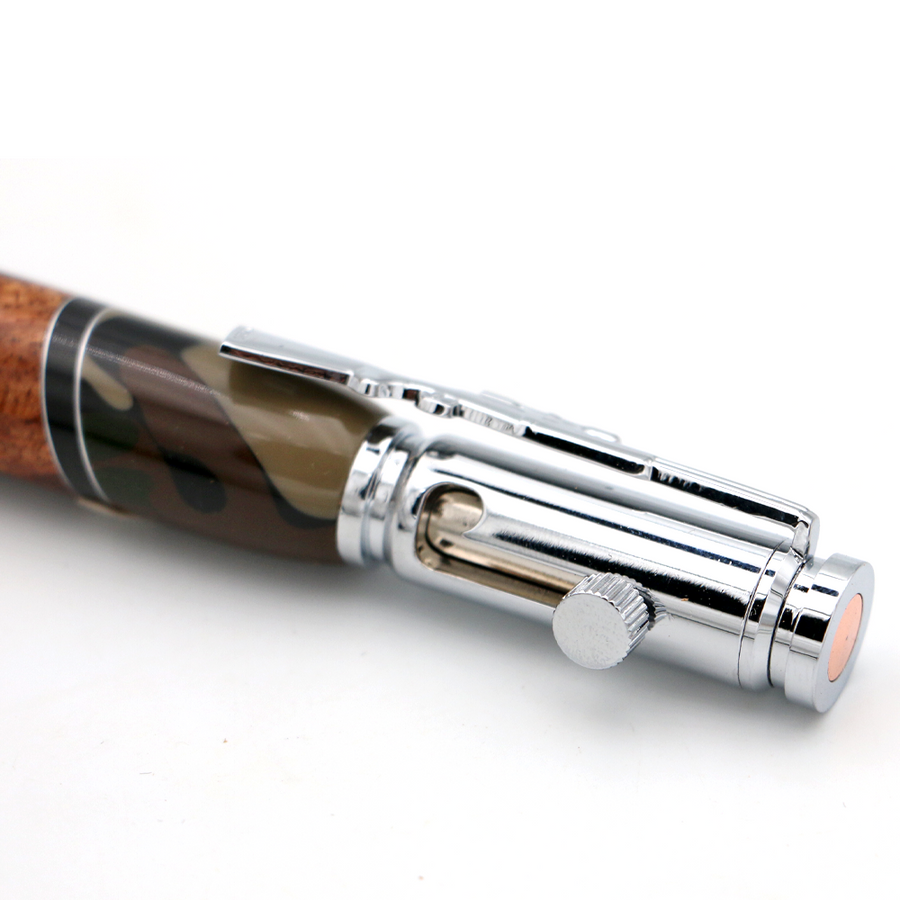 Hawaiian Koa Wood and Resin Rifle Pen with Bolt Action