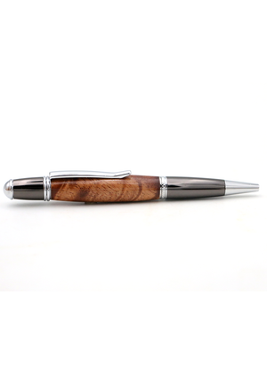Hawaiian Koa Wood Gatsby Pen - Gunmetal /Chrome