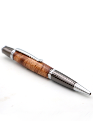 Hawaiian Koa Wood Gatsby Pen - Gunmetal /Chrome