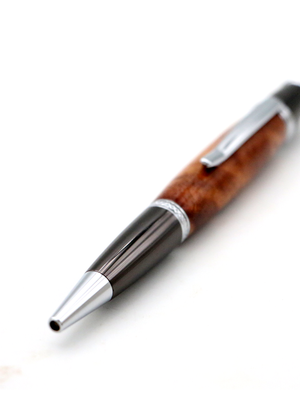 Hawaiian Koa Wood Gatsby Pen - Gunmetal /Chrome