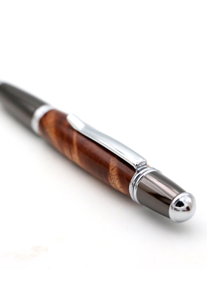 Hawaiian Koa Wood Gatsby Pen - Gunmetal /Chrome