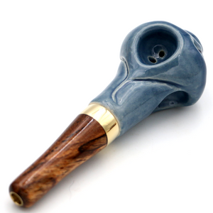 Koa Wood and Ceramic Manta Ray Pipe