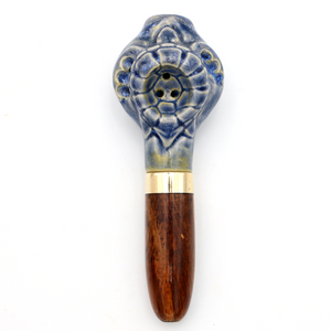 Koa Wood and Ceramic Honu Pipe