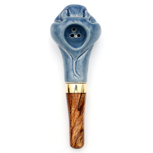 Koa Wood and Ceramic Manta Ray Pipe