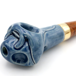 Koa Wood and Ceramic Manta Ray Pipe