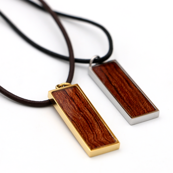 Koa Rectangle Pendant