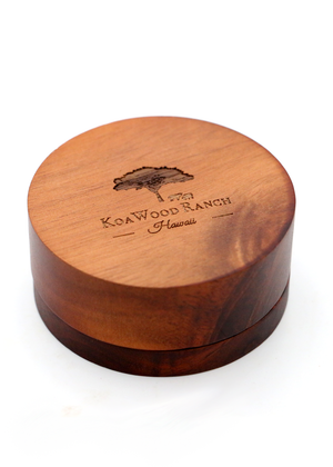 Koa Wood Round Box - Small