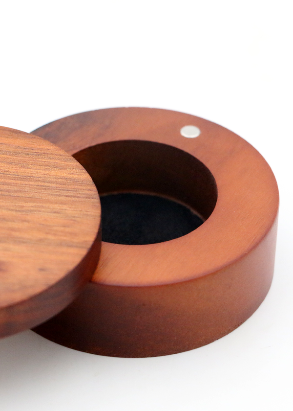 Koa Wood Round Box - Small