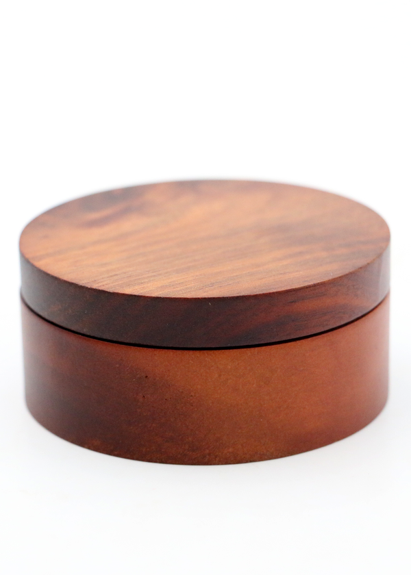 Koa Wood Round Box - Small