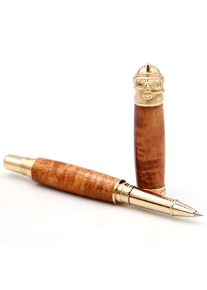 Hawaiian Koa Wood Scuba Pen - 24kt Gold