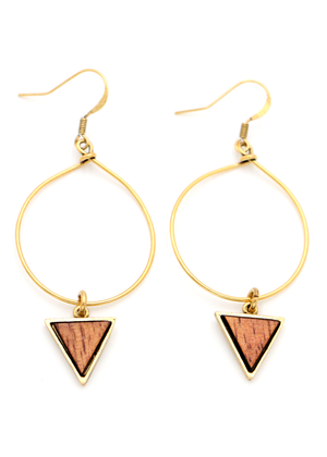 Koa Wood Triangle with Wire Hoop