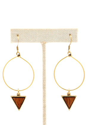 Koa Wood Triangle with Wire Hoop