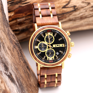 Sunrise Koa Watch - Hawaiian Koa Wood and Steel Watch