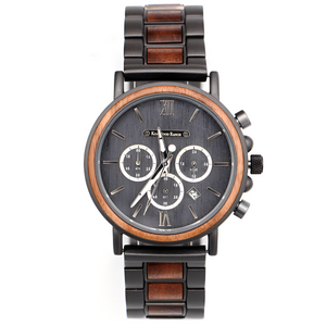 Lava - Hawaiian Koa Wood and Steel Watch
