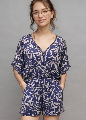 Kona Romper - Floral Blue
