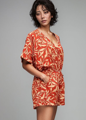 Kona Romper - Floral Sunset