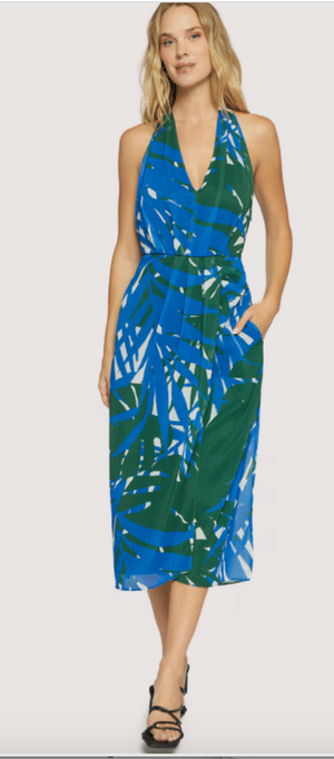 Palazzo Palm Midi Dress