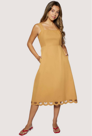 Seashell Drift Midi Dress