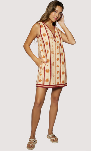 Coral Faire Mini Dress