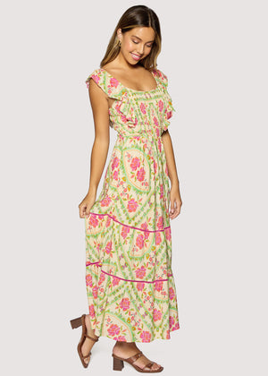 Fiesta Flora Midi Dress