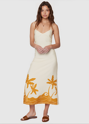 Sefina Maxi Dress -  Cream & Mustard