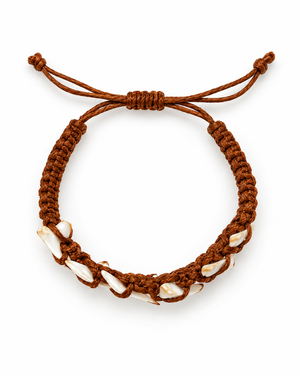 Cotton Bracelet with Shark Teeth