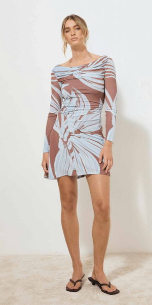 テンポプリントマキシドレス