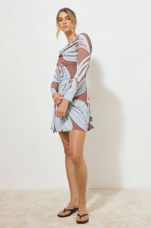 テンポプリントマキシドレス