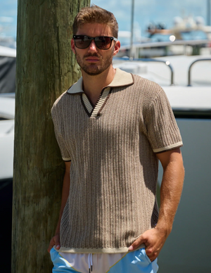 Chocolate Marled Polo