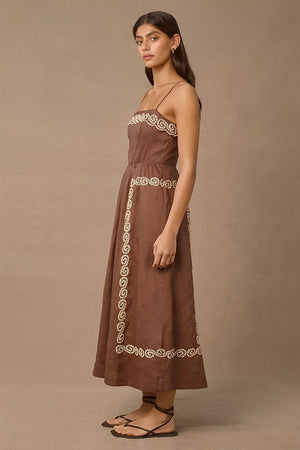 Ora Midi Dress - Cocoa