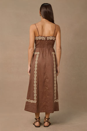 Ora Midi Dress - Cocoa