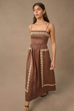 Ora Midi Dress - Cocoa