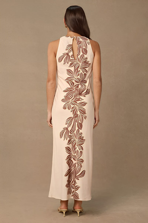 Palmera Maxi Dress in Cream Floral