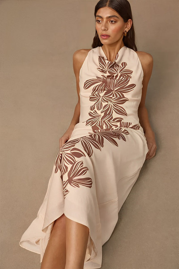 Palmera Maxi Dress in Cream Floral