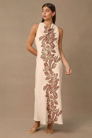 Palmera Maxi Dress - Cream Floral