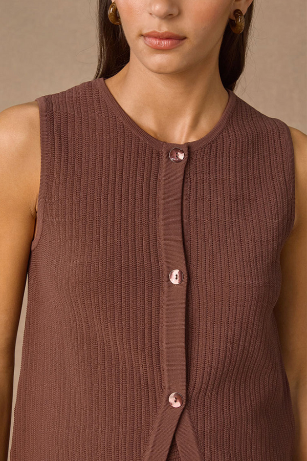 Shoal Knit Top - Cocoa